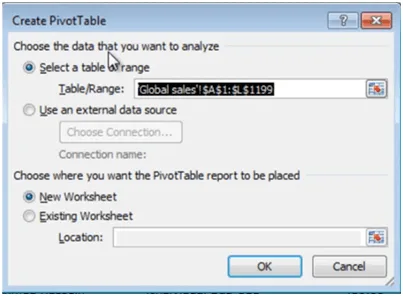 Create PivotTable