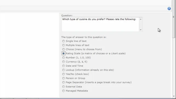Questions With A Rating Scale