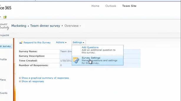 Survey Settings