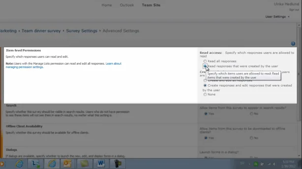 Advance Settings in Survey