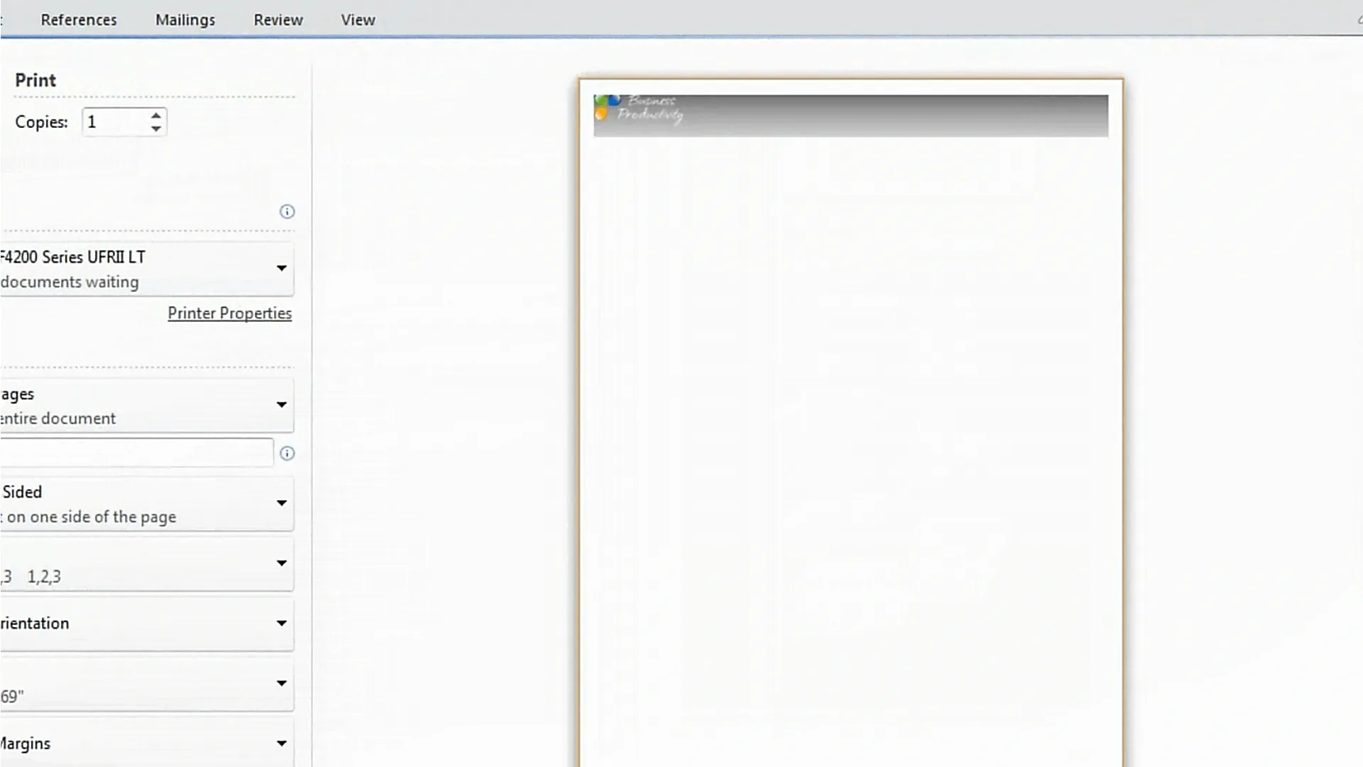 Print Preview Properties