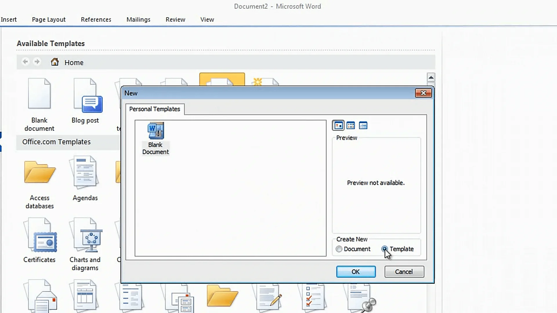 Create a New Template