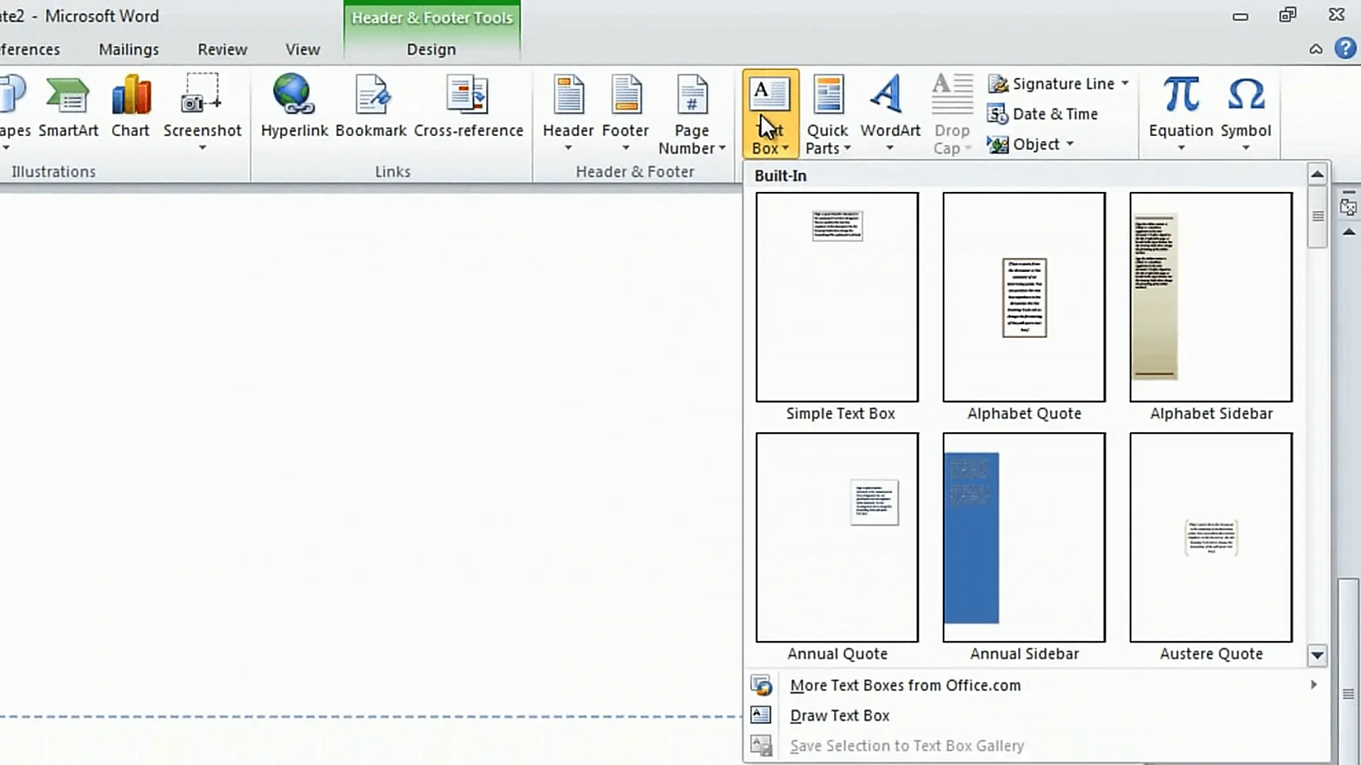 Insert Company Details in the Footer