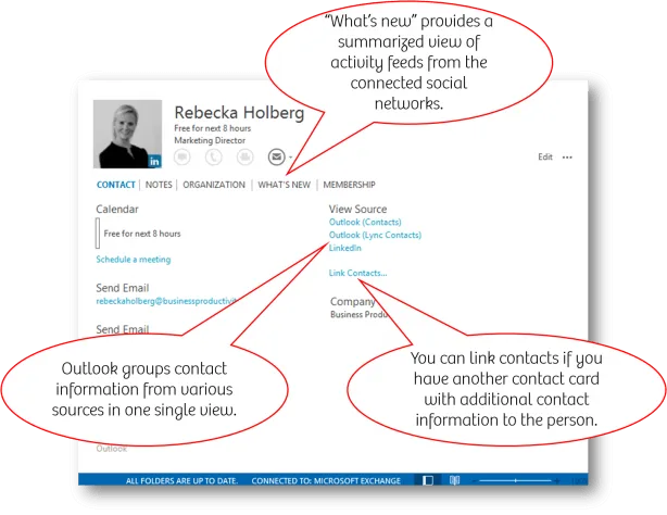 People view in Outlook 2013
