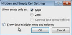 Show data in hidden rows and columns