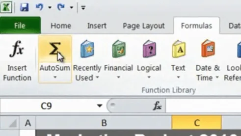 Speed up budgeting using simple formulas