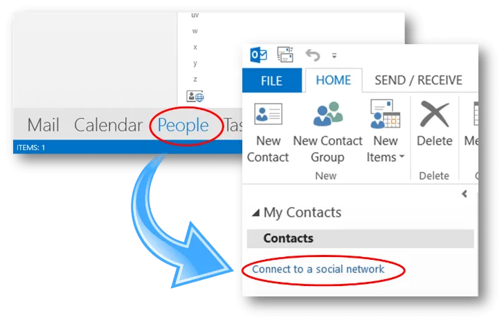 A richer LinkedIn integration with Outlook 2013