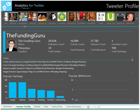 Tweeter Profile Use Excel to analyze Twitter data