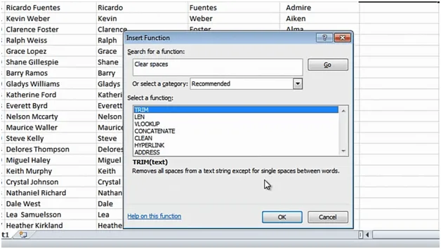 How to remove spaces in a column 