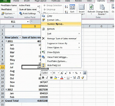 How to change the layout of a PivotTable