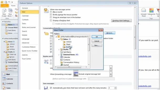 Email Clean Up tool How to use the email clean up tool