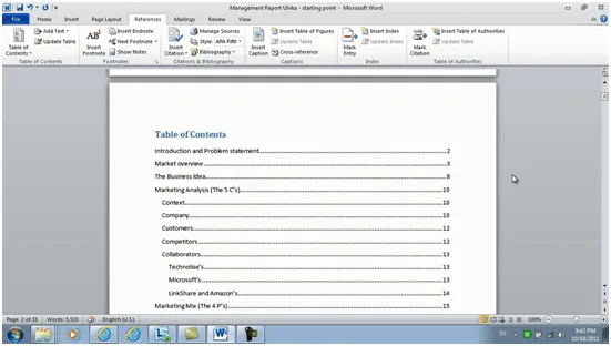 Create professional documents Professional document using Microsoft Word