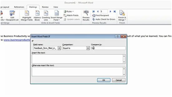 Personalize written communication Professional document using Microsoft Word
