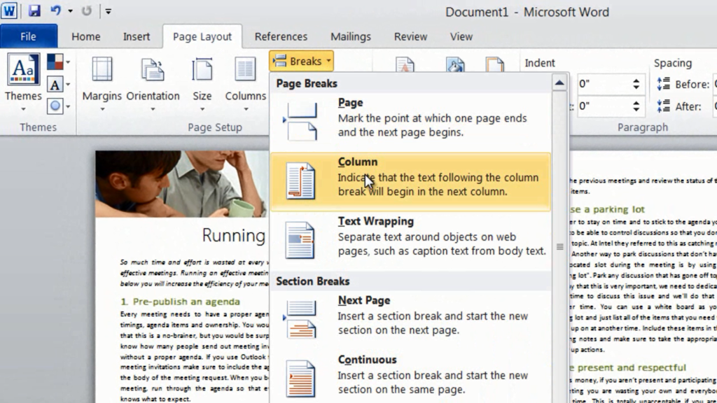 how to show a text formatting in word