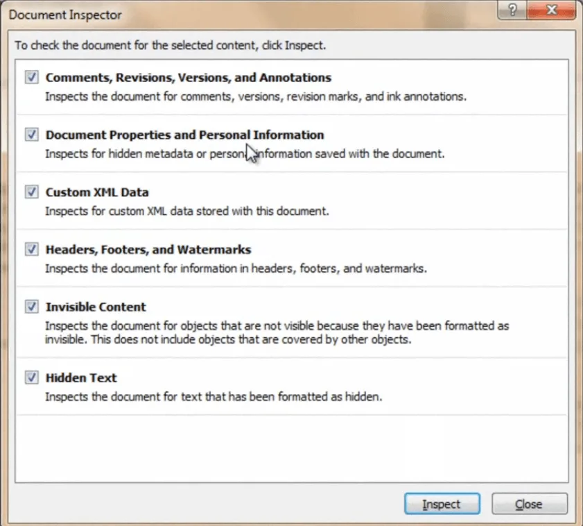 How to remove hidden data from a document in Microsoft Word 2010 How to remove hidden data from a document in Microsoft Word 2010