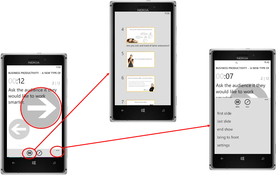 How to use it Present using your mobile phone with Office Remote