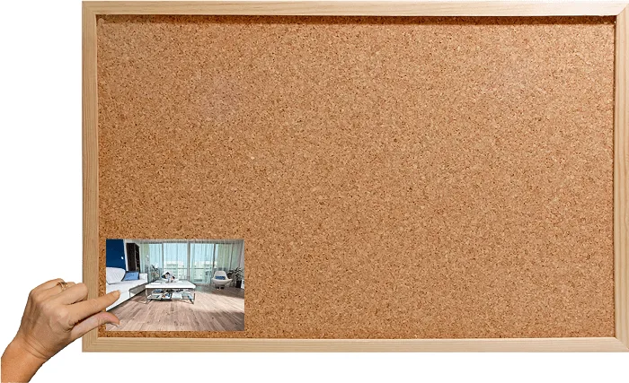 Vision board using a pIn board