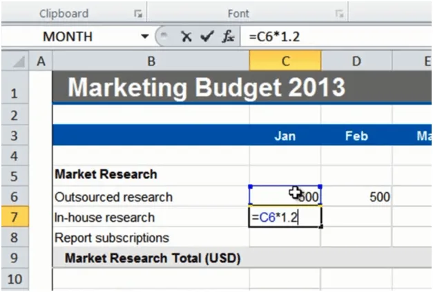 How to  use a simple formula in Microsoft Excel 2010 