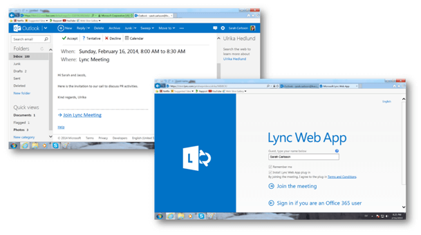 Communicate with the outside world using Lync 2013