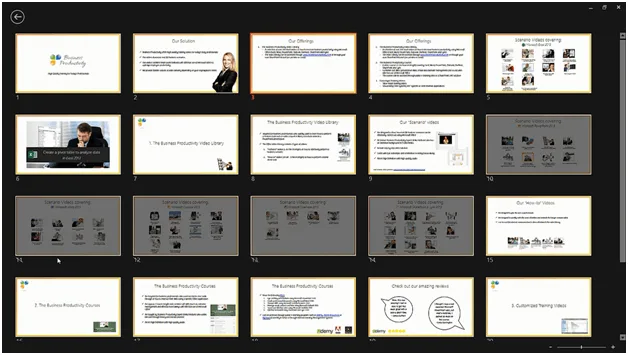 How to navigate your slides in PowerPoint 2013