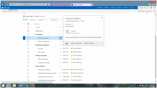 Stay on track with a shared task list in SharePoint 2013 10