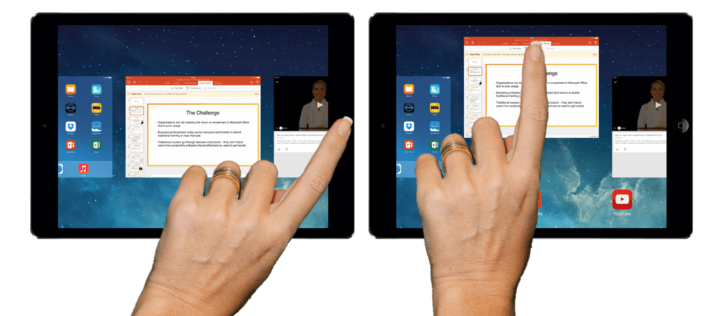 Close down PowerPoint on iPad