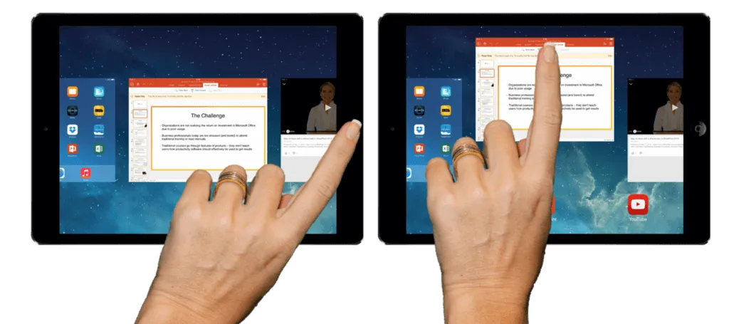 Close down PowerPoint on iPad