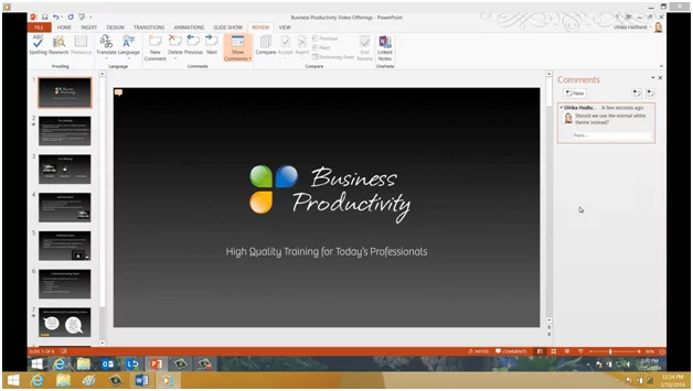 Collaborate on a presentation from anywhere using PowerPoint 2013