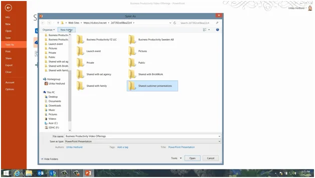 Collaborate on a presentation from anywhere using PowerPoint 2013