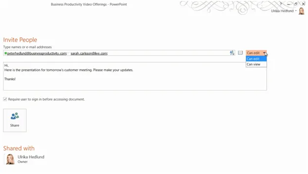 Collaborate on a presentation from anywhere using PowerPoint 2013