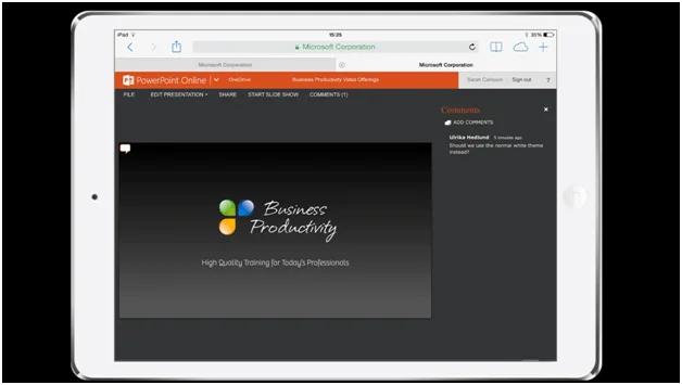 Collaborate on a presentation from anywhere using PowerPoint 2013