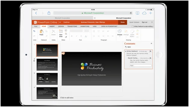 Collaborate on a presentation from anywhere using PowerPoint 2013