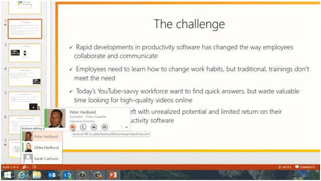 Collaborate on a presentation from anywhere using PowerPoint 2013
