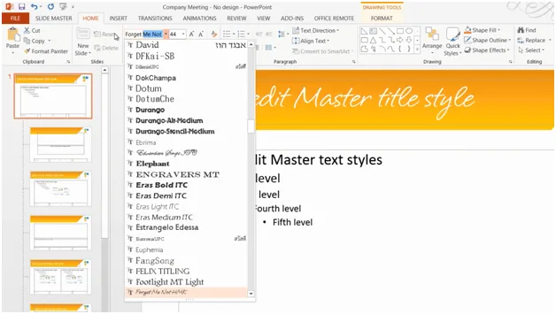 Design your own presentation theme in PowerPoint 2013 
