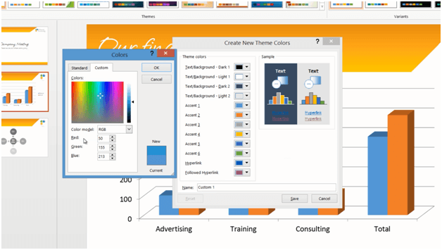 Design your own presentation theme in PowerPoint 2013 