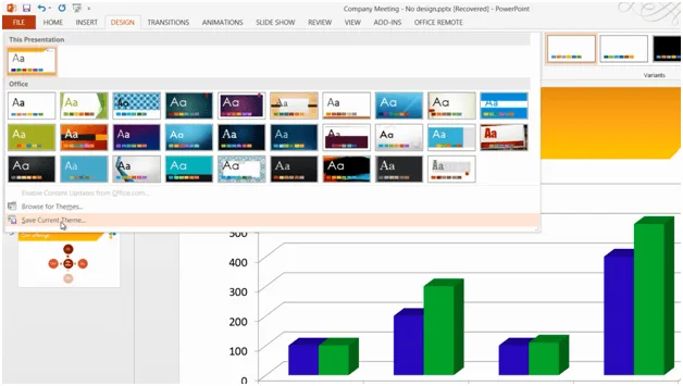 Design your own presentation theme in PowerPoint 2013 