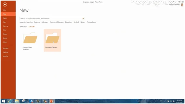 Design your own presentation theme in PowerPoint 2013 