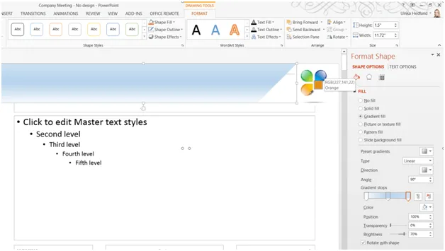 How to use the Eyedropper in PowerPoint 2013