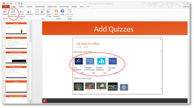 Create an online course in PowerPoint with Office Mix