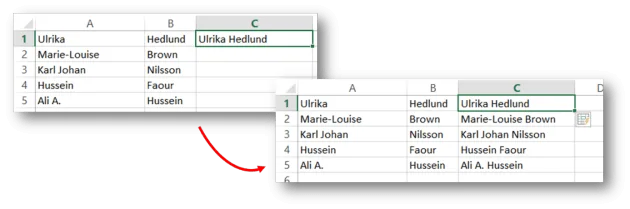 How to use Flash Fill in Excel 2013