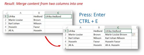 How to use Flash Fill in Excel 2013