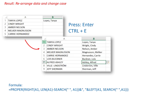 How to use Flash Fill in Excel 2013