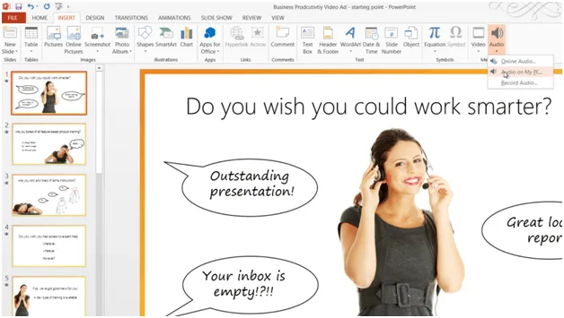 Use media to add life to your presentations in PowerPoint 2013 