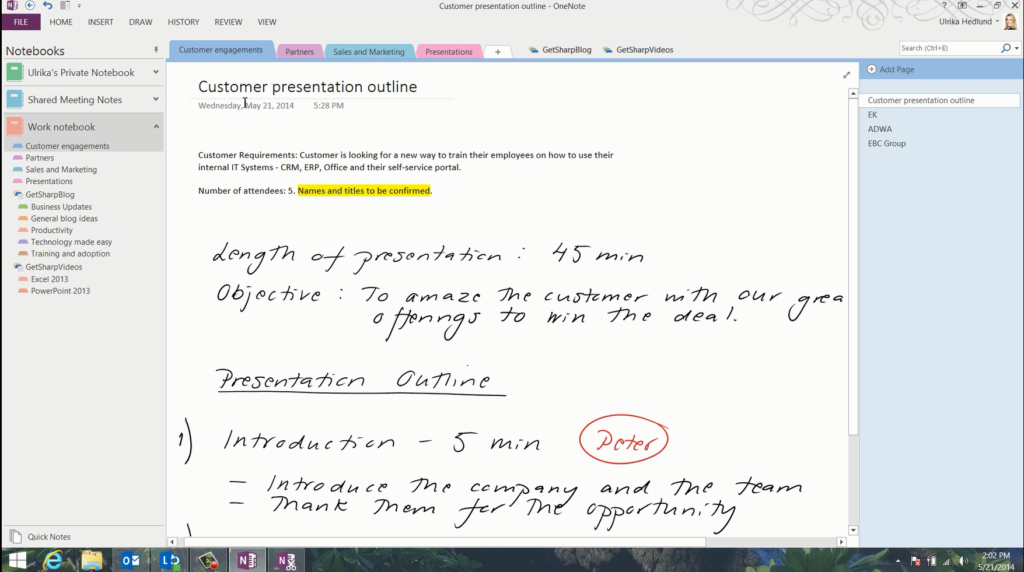 examples of onenote notebooks