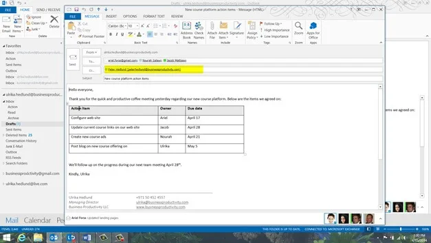 Communicate properly using email in Outlook 2013