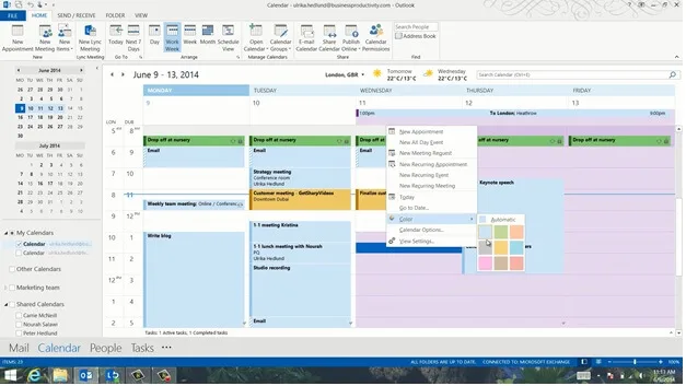 Effectively manage your calendar