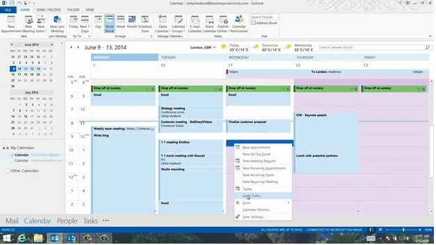 Effectively manage your calendar