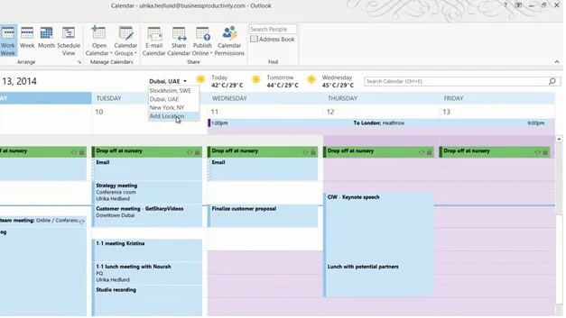 Effectively manage your calendar