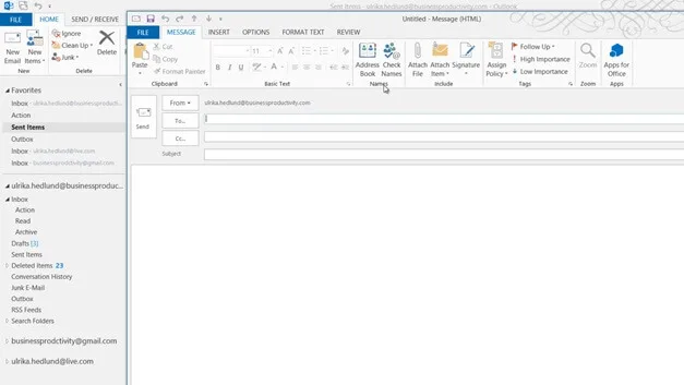 Communicate properly using email in Outlook 2013