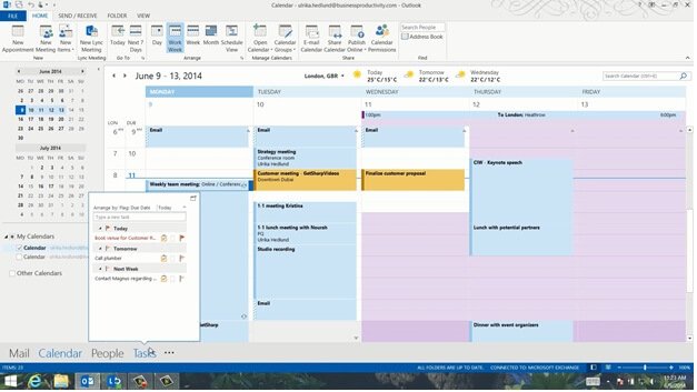 Effectively manage your calendar